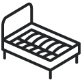 Bed with slats