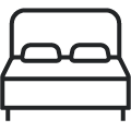 Upholstered headboard included